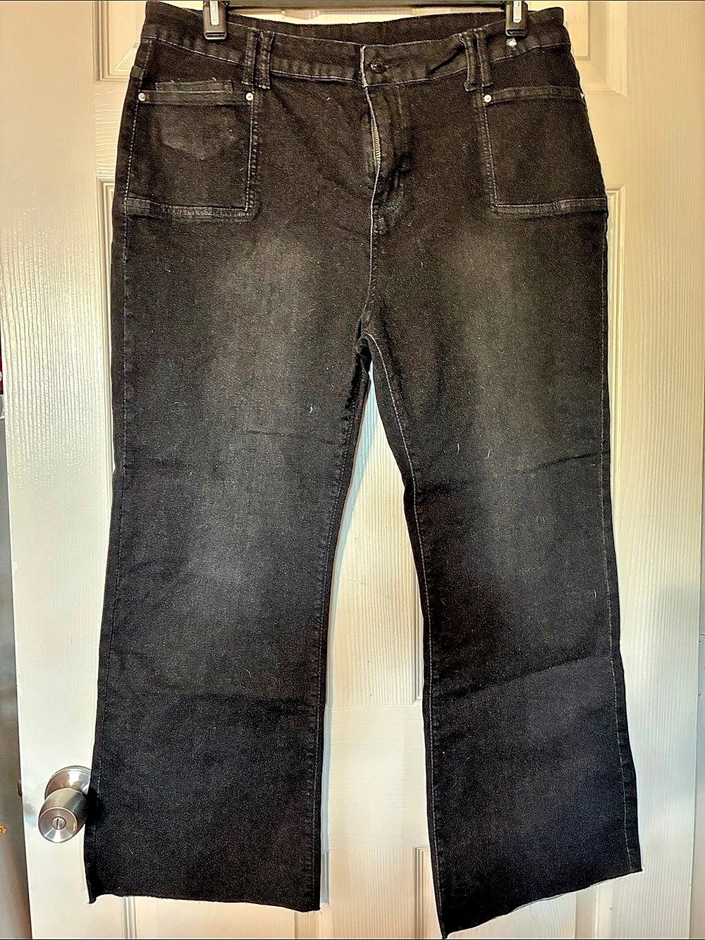KunMi Boot Cut Jeans in Black Waist 18
